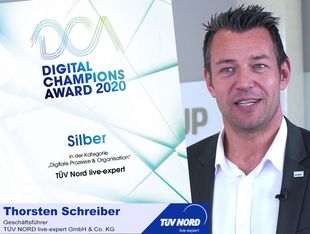 TÜV NORD live-expert belegt den 2. Platz beim Digital Champions Award